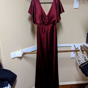 Revelry Satin "Gwen" Bridesmaid Dress - Size 16